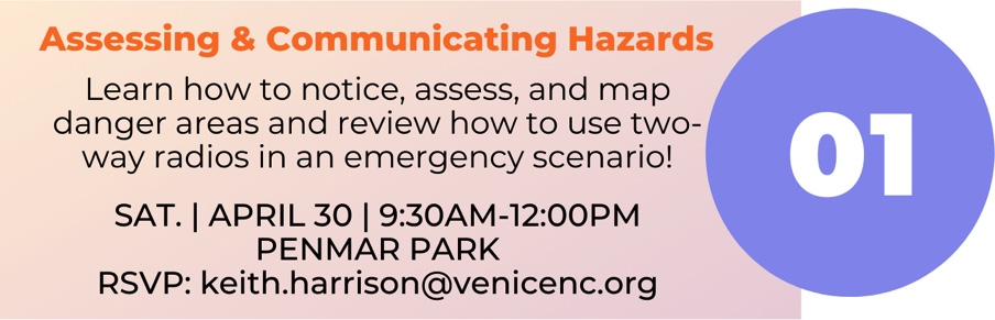📣Venice Resiliency Hazards & Vulnerabilities Event~THIS SATURDAY 9:30am-12pm❗️
