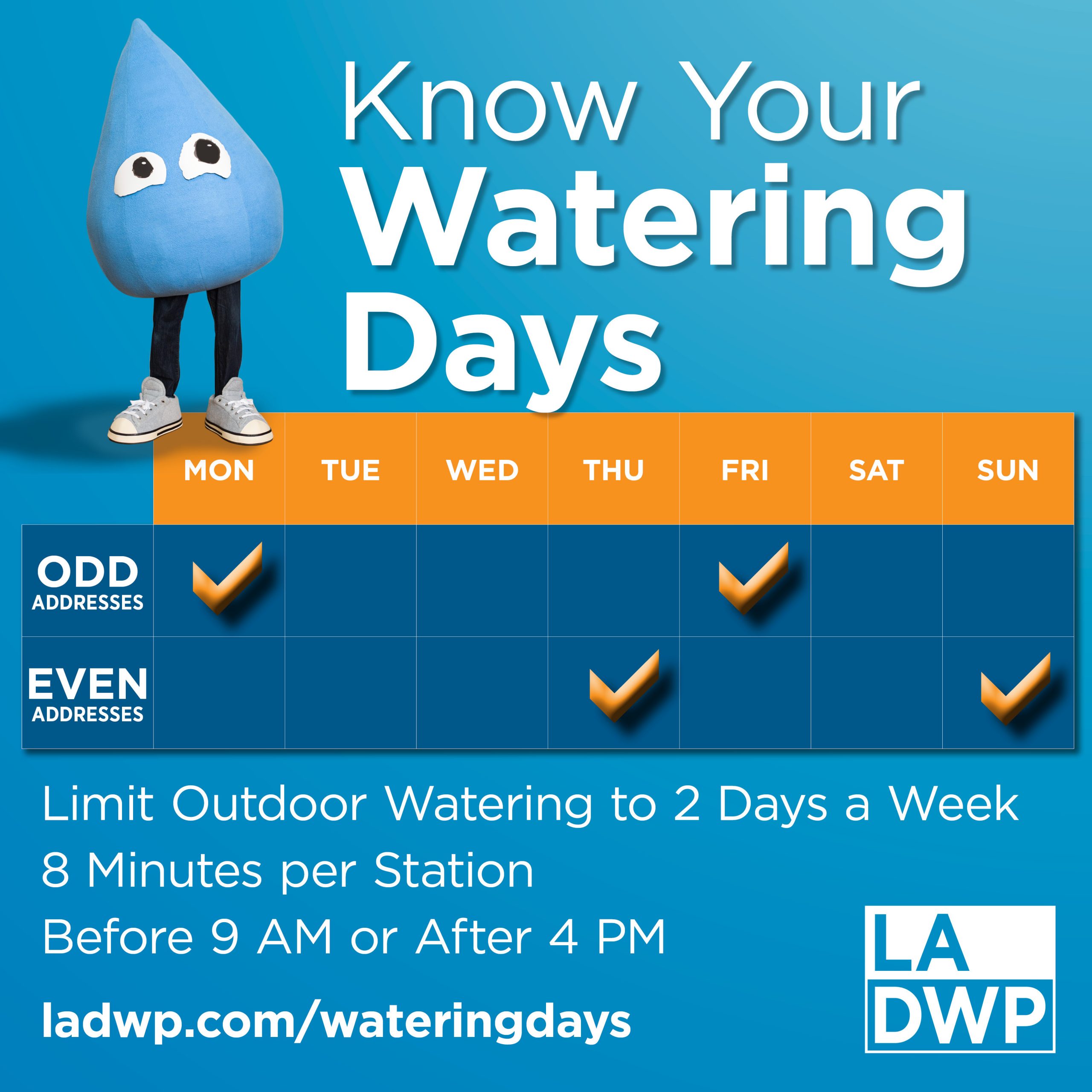 🛑 2-Day Per Week Outdoor Watering Restrictions Take Effect Wednesday, June 1st in Venice & LA City