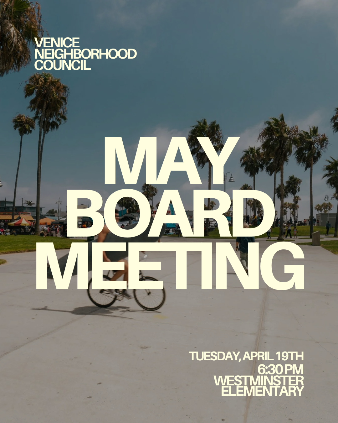 Venice Neighborhood Council Board Meeting — Tuesday, May 19